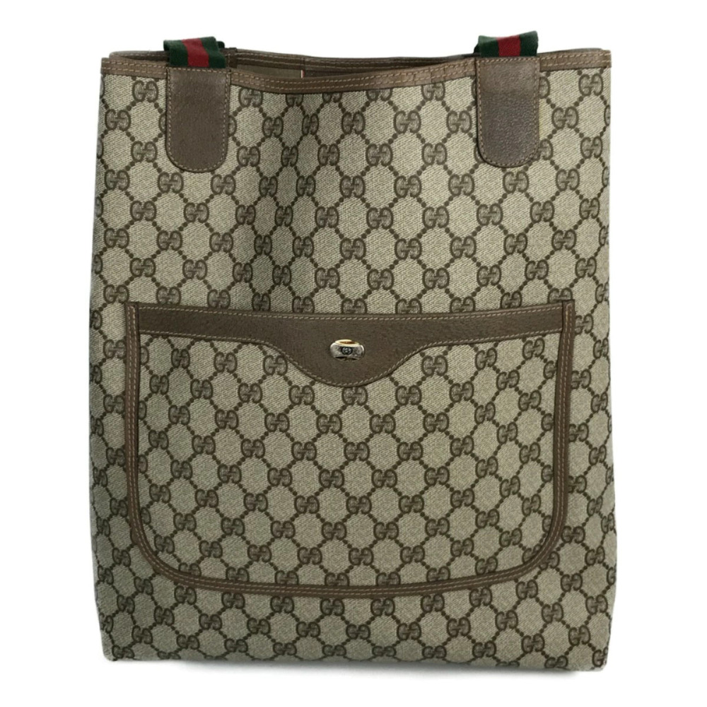 Gucci Sherry Line Tote Bag beige brown GG Supreme canvas web